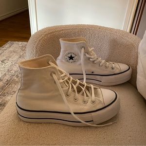 White platform converse, size 6.5